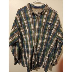 Columbia PHG Super White Wing Men's Large Vented Button-Down Hunting Shirt XL